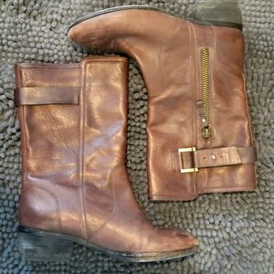 Modern Vintage Maia Leather Moto Boots